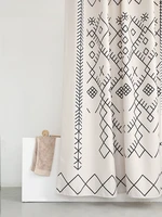 liangqi imitation linen shower curtain bohemia bathroom partition curtains waterproof thicken fabric customizable home decor