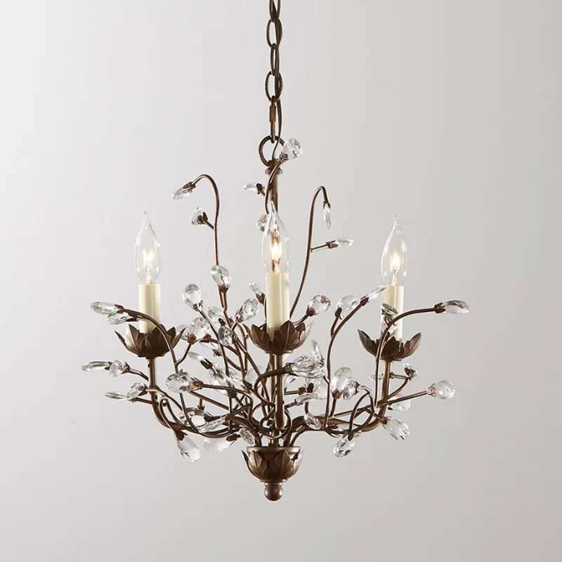 Французский стиль Хрустальная люстра Лофт Искусство Дерево столовая гостиная