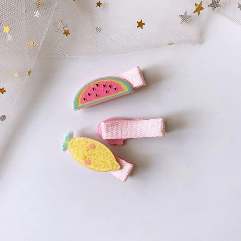 3 шт./компл. для маленьких девочек блестящая пудра из акрила заколки волос милое