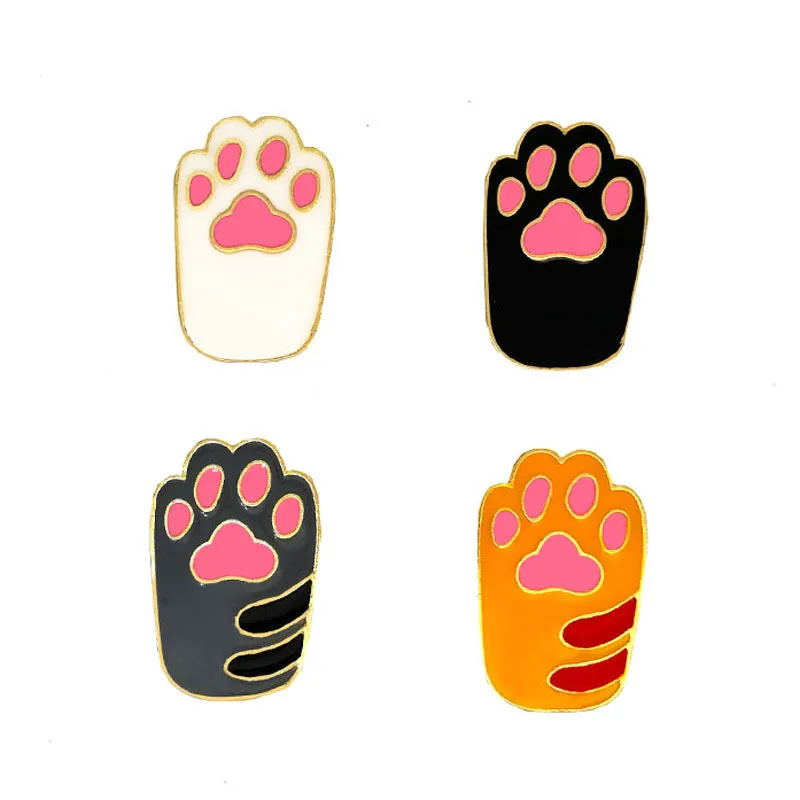 

Cute Cartoon Pin Brooches Orange Paw Claw Multicolor Enamel Badge Pins For Clothes Denim Jackets Shirt Lapel Pin Badges Gifts