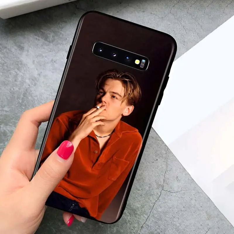 

Young Leonardo Dicaprio for Samsung Galaxy S21 Ultra Plus Note 20 10 9 8 S10 S9 S8 S7 S6 Edge Plus Black Phone Case