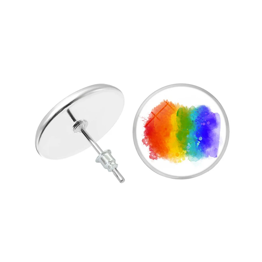 ЛГБТ серьги Би Прайд гвоздики гиаллвергенные для ногтей геев гордыня ювелирные