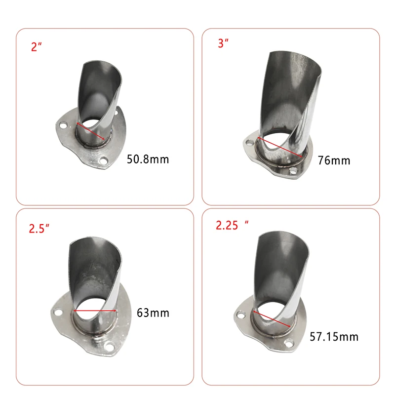 Выхлопной наконечник из нержавеющей стали Электрический глушитель с вырезами