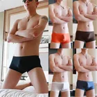 Сексуальные Бесшовные Боксеры, мужские прозрачные трусы, мужские шорты, трусы