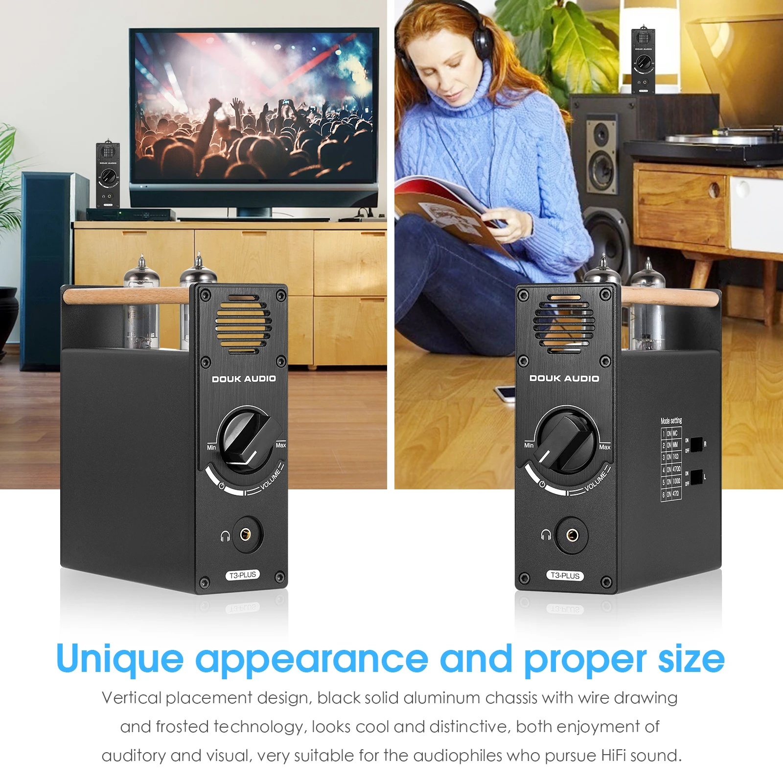 Вакуумный трубчатый предусилитель Douk Audio HiFi для MM / MC Phono вертушки стерео