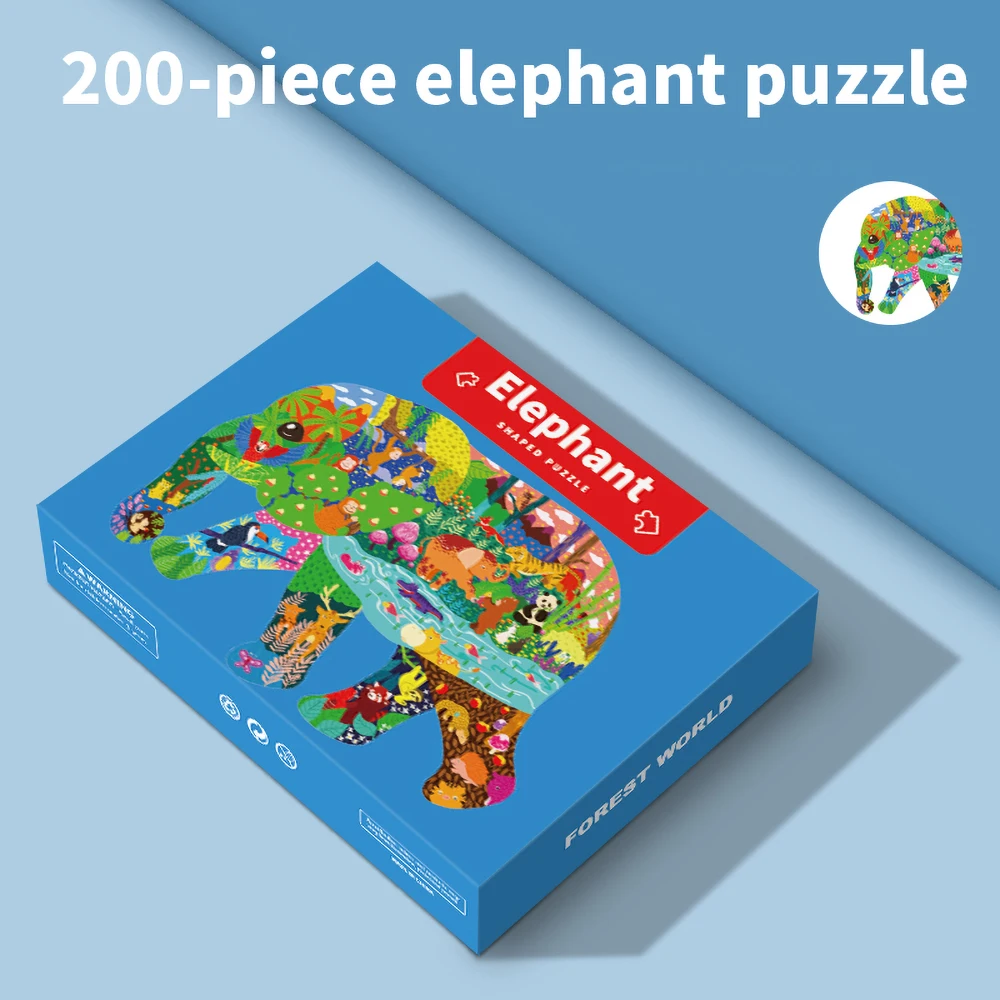 Пазл с изображением морских животных Мультяшные детские игры бумажные