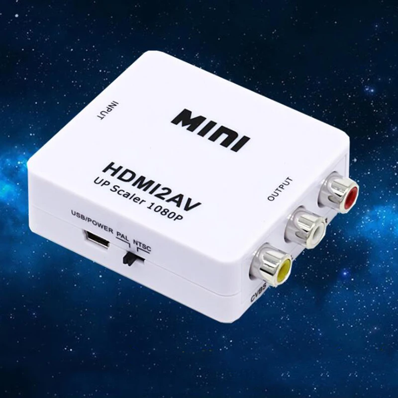 1 шт. преобразователь HDMI в RCA AV/CVSB L/R 1080P видео аудио коробка AV|Компьютерные кабели и