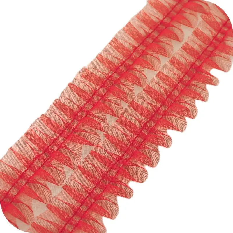 1 м Новая плиссированная сетчатая кружевная ткань сделай сам шитье занавеска