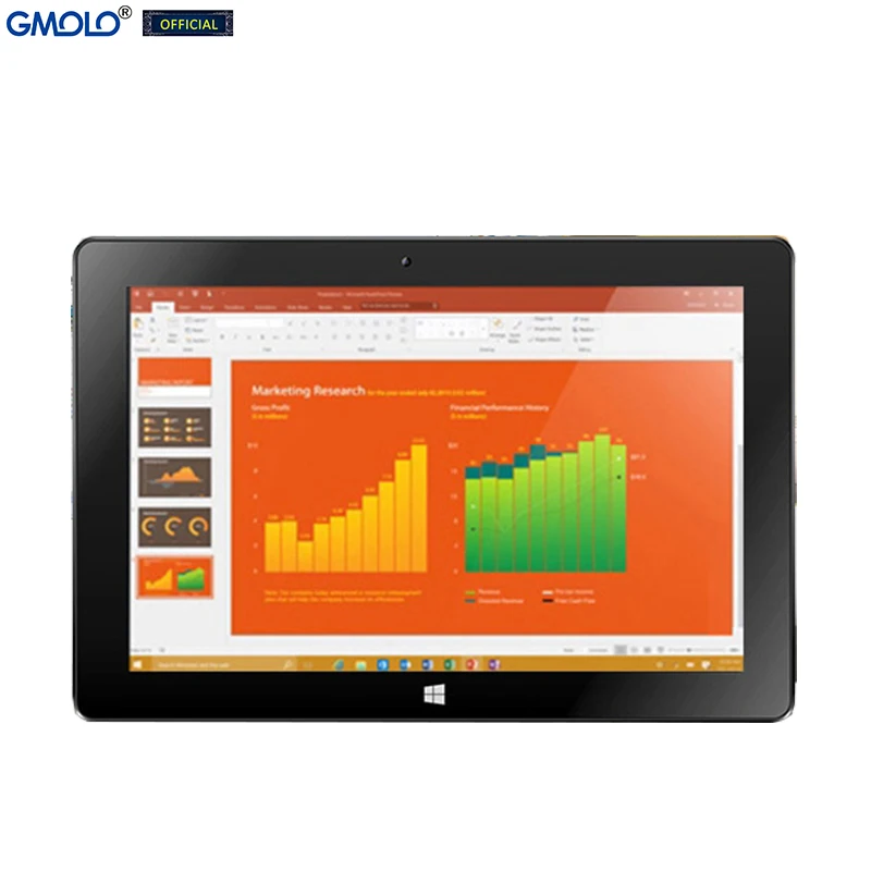 Мини нетбук 2 в 1 GMOLO 10 дюймовый сенсорный экран Windows четырехъядерный процессор ГБ +