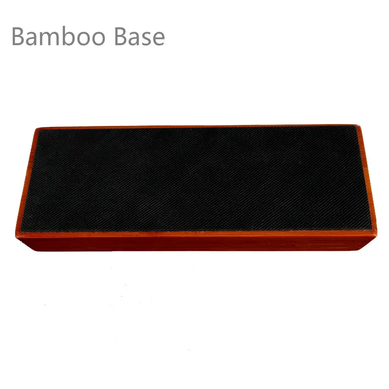 Bamboo Base Двухсторонний точильный камень точильный камень Материал корунд и карбид кремния для кухонных ножей и садового инструмента - Цвет: Bamboo Base