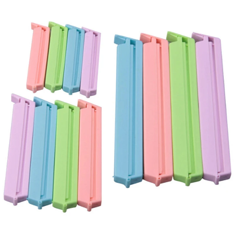 

12x Kitchen Plastic Storage Food Snack Seal Sealing Bag Clips Sealer Clamp S,M,L
