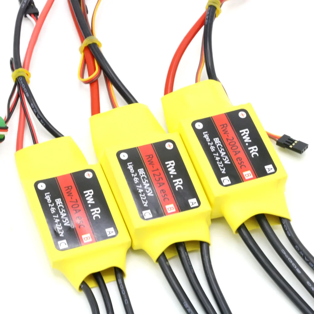 Mitoot 10A/20A/30A/40A/50A/60A/70A/80A/100A/200A бесщеточный ESC с BEC контроллер скорости RC для