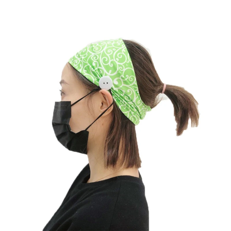 

Useful Buttons Hair Band For Dust Mask Prevent Ear Injury Multifunctional Headband Elastic Headband Mask Holder Small Fresh
