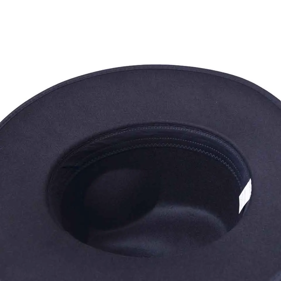 Фетровая шляпа для женщин универсальная мужская однотонная с широкими полями из