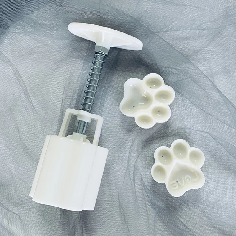 

Plastic Mooncake Mold Cat Paw Stamp Press Cookie Cutter Mould DIY Baking Accessories Mid-Autumn Festival Kitchen Gadgets