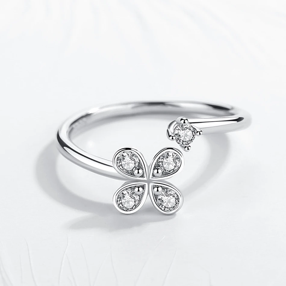 Серебряное Открытое кольцо KALETINE в минималистичном стиле кольца на палец для