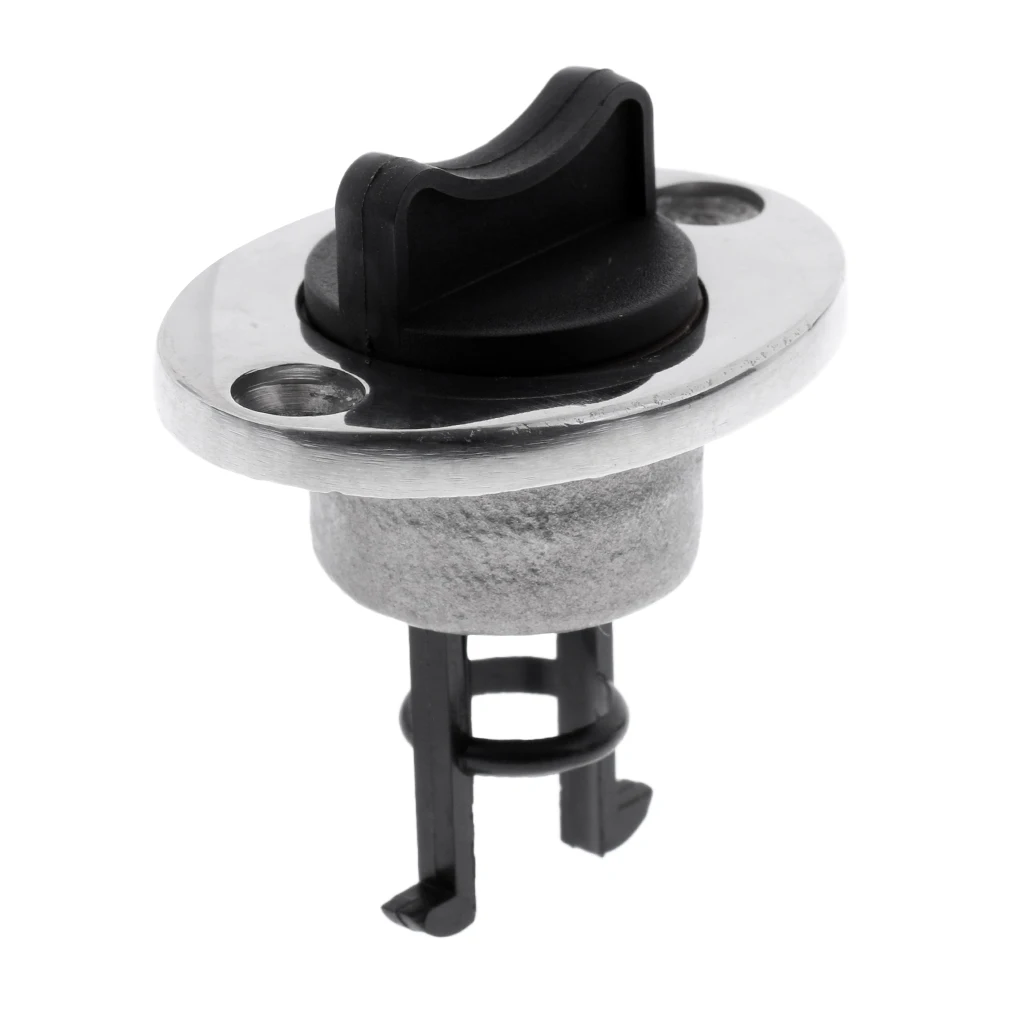 

2 Pieces Marine Boat Nylon Drain Plug Drainer Stopper Thread Bung for 1 inch 25mm Hole - Silver&Black