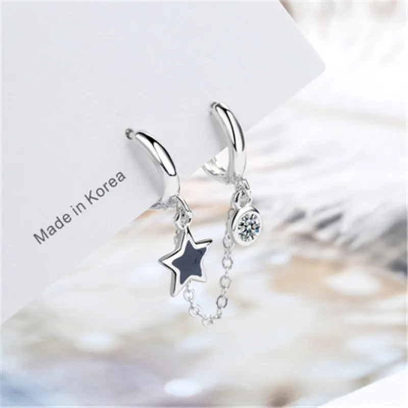 Серьги кольца FFLACELL из стерлингового серебра с двойным отверстием для ушей