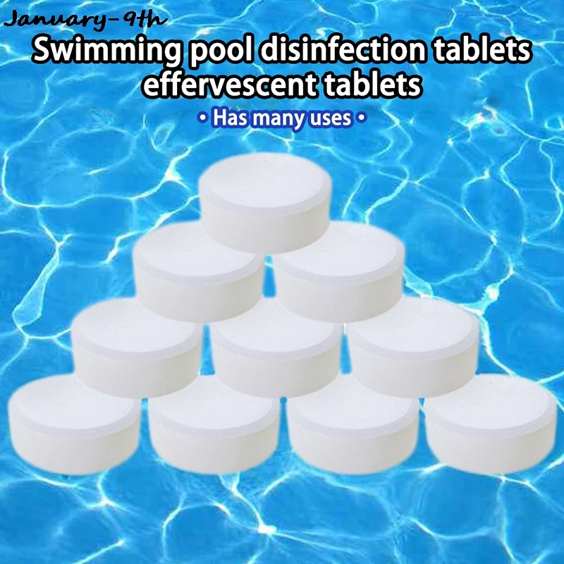 

50Pcs Chlorine Tablets Multifunction Instant Disinfection For Swimming Pool Tub Spa Swimming Pool Water Purification Wholesale