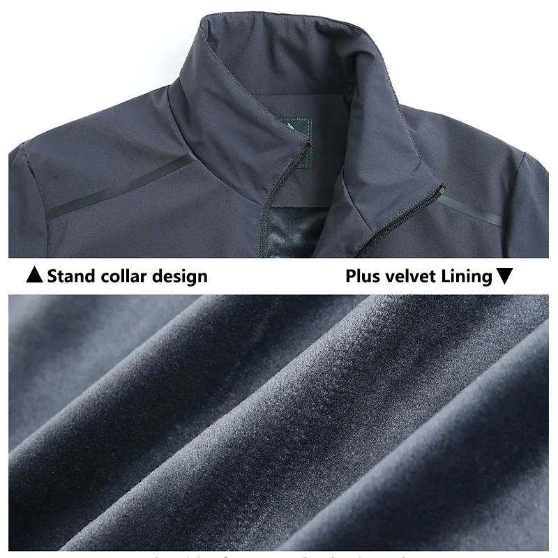 Мужская теплая флисовая куртка ветрозащитная эластичная с воротником-стойкой