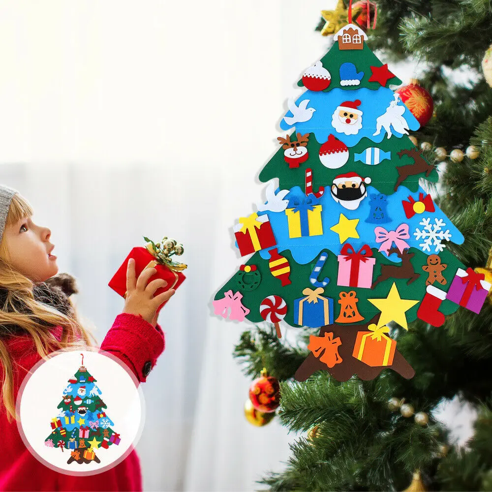

1 Set Various Adorable DIY Ornaments Tree Felt Christmas Tree