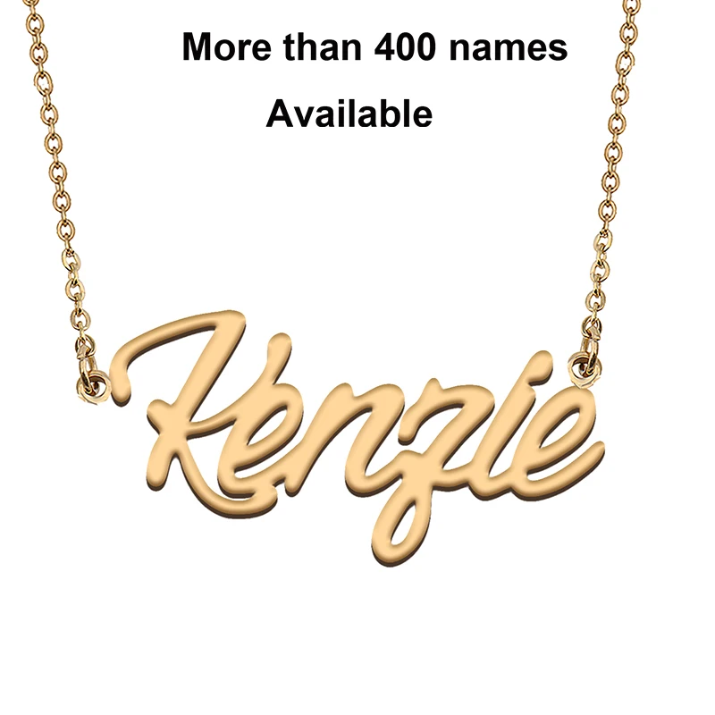 

Kenzie Kiki Name Necklaces for Girl Women Family Best Friends Birthday Christmas Wedding Gift Jewelry Present Anniversary