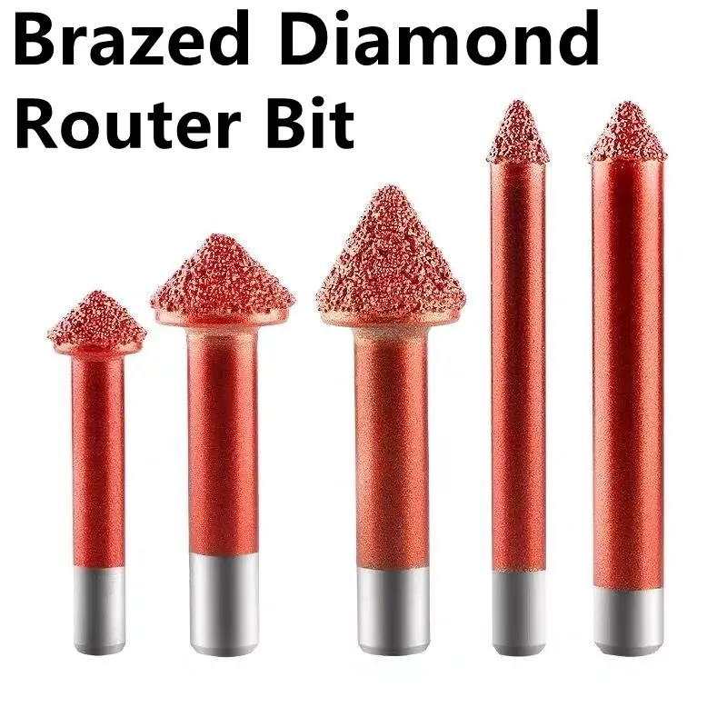 Engraving cutter diamond Brazed milling mushroom engraving tool for Granite Marble Stone Grinding Profile Router Bits