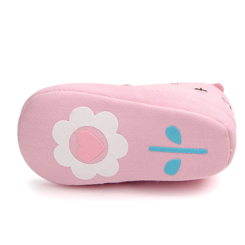 

Baby Girl Princess Shoes Toddler Non-slip Flat Soft-sole Cotton Vamp Lovely Floret Infant First Walkers 0-18M Free Shipping