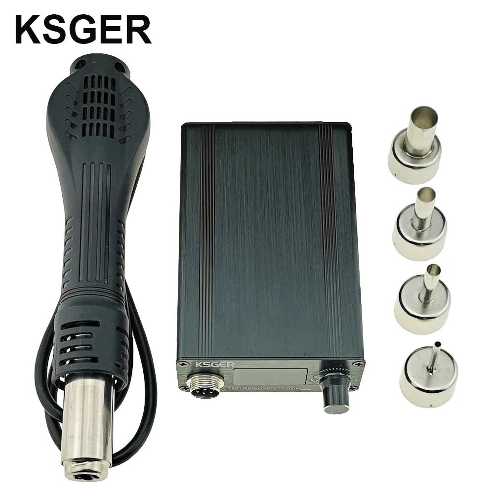 Sets 5 KSGER DIY горячего воздуха пистолет паяльник для наладочной станции горячий воздух Забавный фен электронный OLED подпорка для распылителя DIY сварочный инструмент нагревательный элемент 700 Вт - Цвет: Sets 5