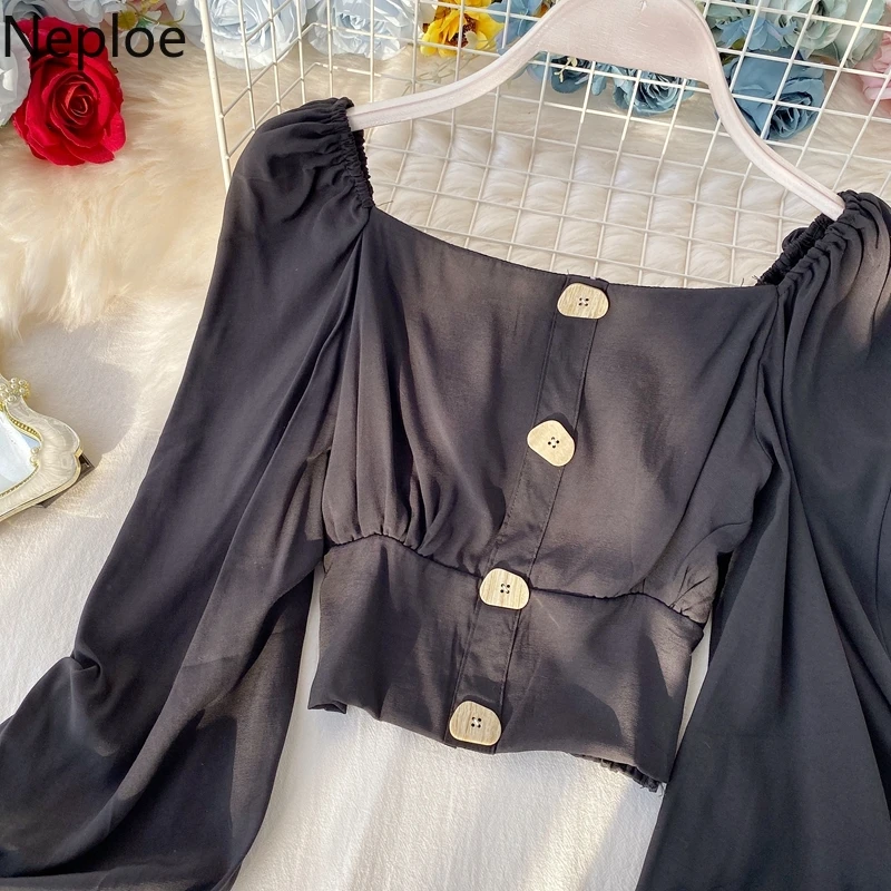 Женская блузка Neploe в стиле ретро с пышными рукавами весна лето 2021 французские