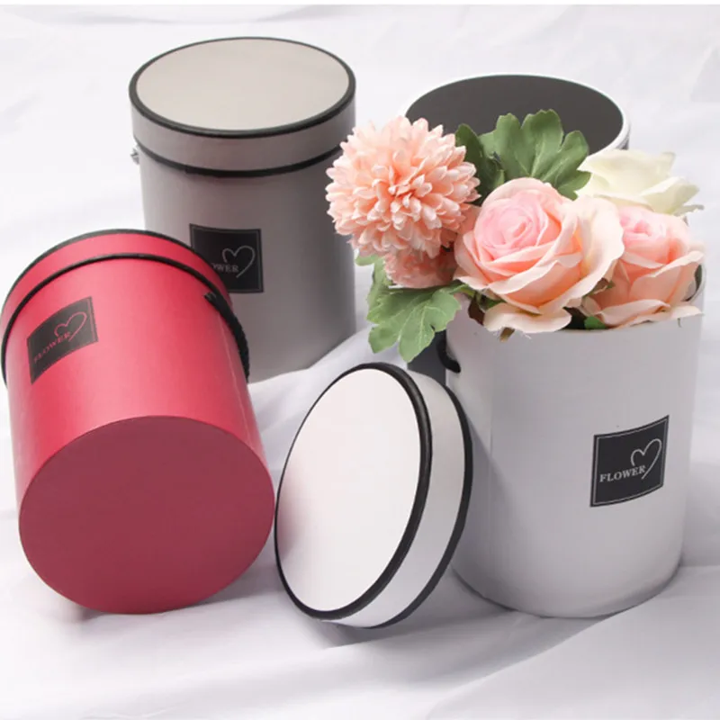 Круглые бумажные коробки для цветов с крышкой подарочная упаковочная коробка