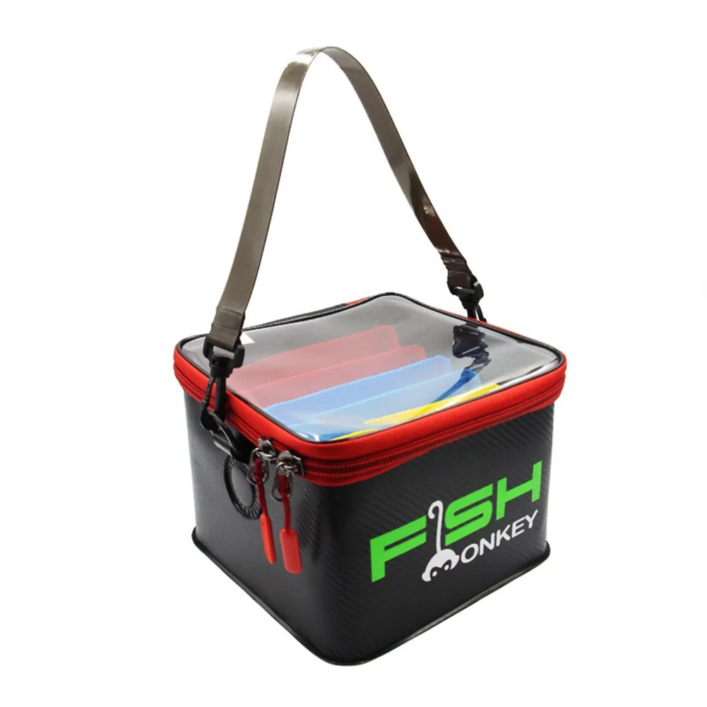 

48 Slot Squid Jig Case EVA Fishing Lure Storage Bucket Boat Tackle Bag Container Insert Box Fishing Lure Storage Bucket Clear