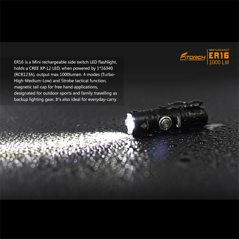 Wi Fi фонарь ER16 XP L2 1000 люмен магнитный перезаряжаемый Мини светодиодный для