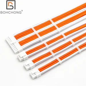 Базовый комплект удлинительных кабелей 4 мм PET 1 шт. 24Pin ATX 1 шт. 8-контактный процессор 4 + 4-контактный 2 шт. GPU 8Pin(6 + 2 контакта) PCI-E Удлинительный кабель питания