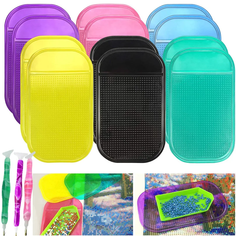 Нескользящий липкий коврик для алмазной живописи инструмент сделай сам поднос