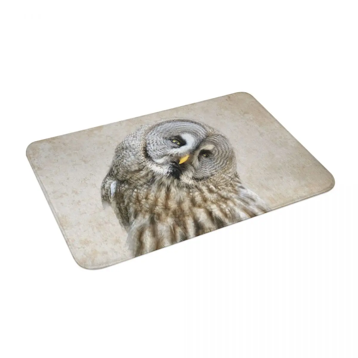 Придверный коврик Сова ковер из полиэстера противоскользящий для украшения пола