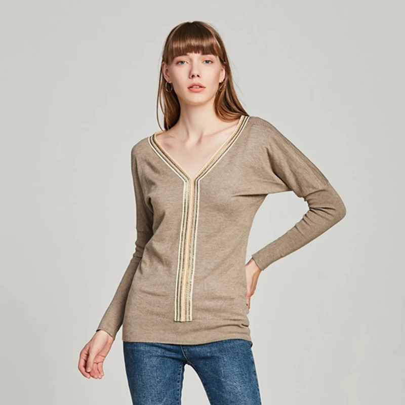 Marvin 2019 New Jersey casual belt neck V-shaped tight sweater fashion winter soft tissue hot autumn |