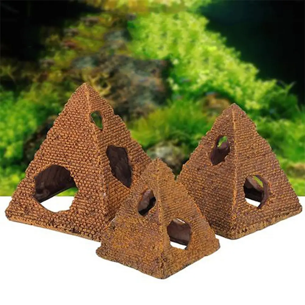 Рыба Креветки майнинга дом смолы с египетской пирамидой скала моделирование