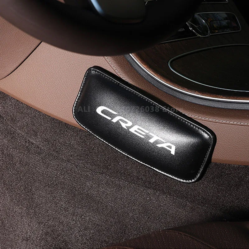 

PU Leather Car Knee Pad For Hyundai Creta Auto Leg Cushion Thigh Support Pillow Interior Car Accessories