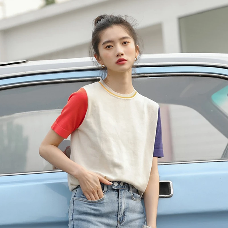 

BETHQUENOY T Shirt Black Tshirts Woman Clothing Plus Size Tops For Women Summer Short Sleeve Wetement Femme 2021