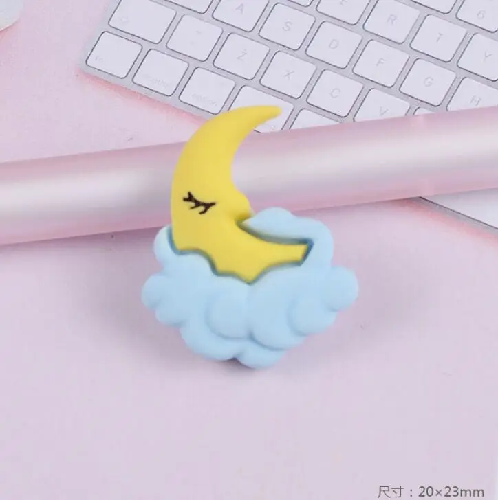 10 цветов милый мультяшный каучук ангел единорог медведь луна плоский кабошон