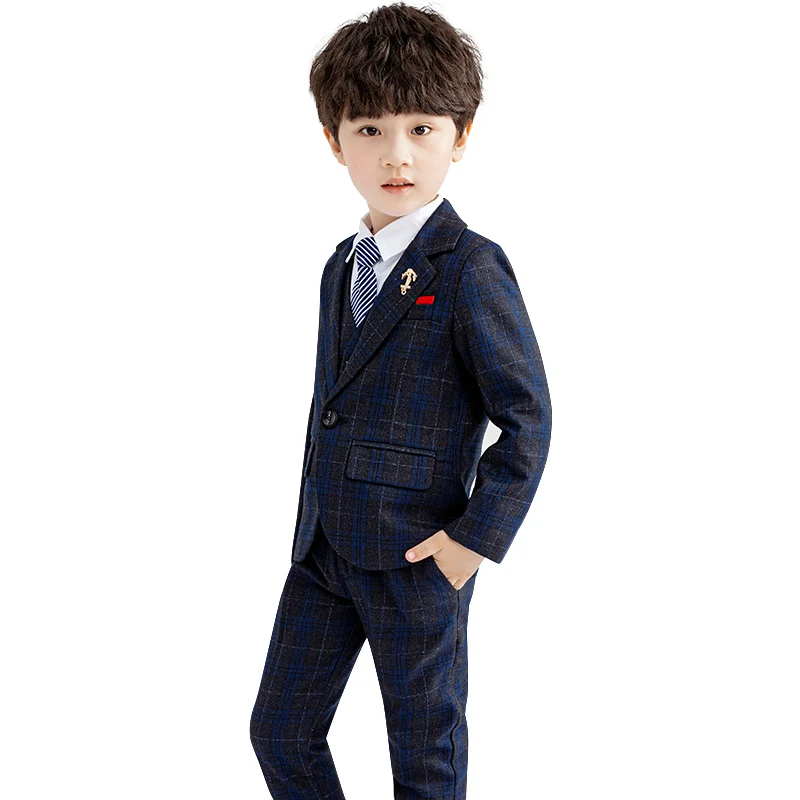 Костюм с рисунком решетка 3 шт. подходит для свадьбы выступлений всех видов