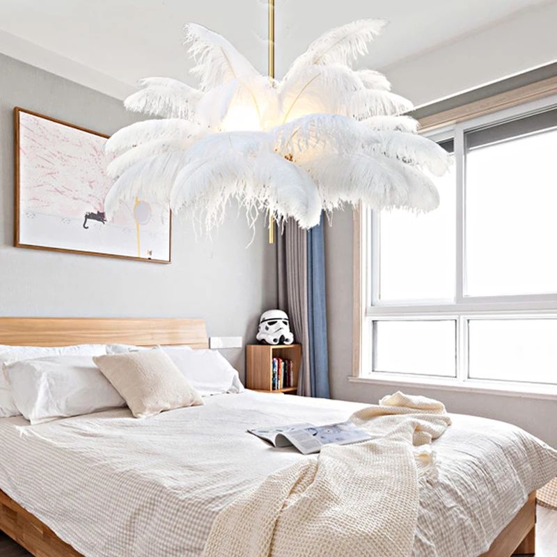 

Feather Pendant Lights luminaire suspension Iron Industrial lamp Nordic Design Lustre Vintage Decor Dining Room Kitchen Home