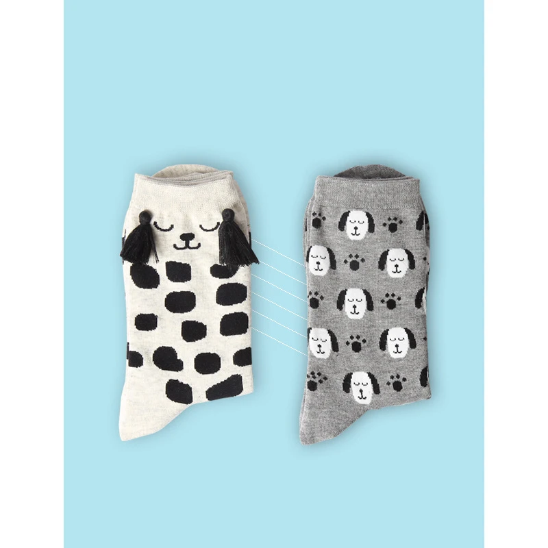 Носки с кроликами кролика совы в горошек для взрослых животных зоопарке желтая