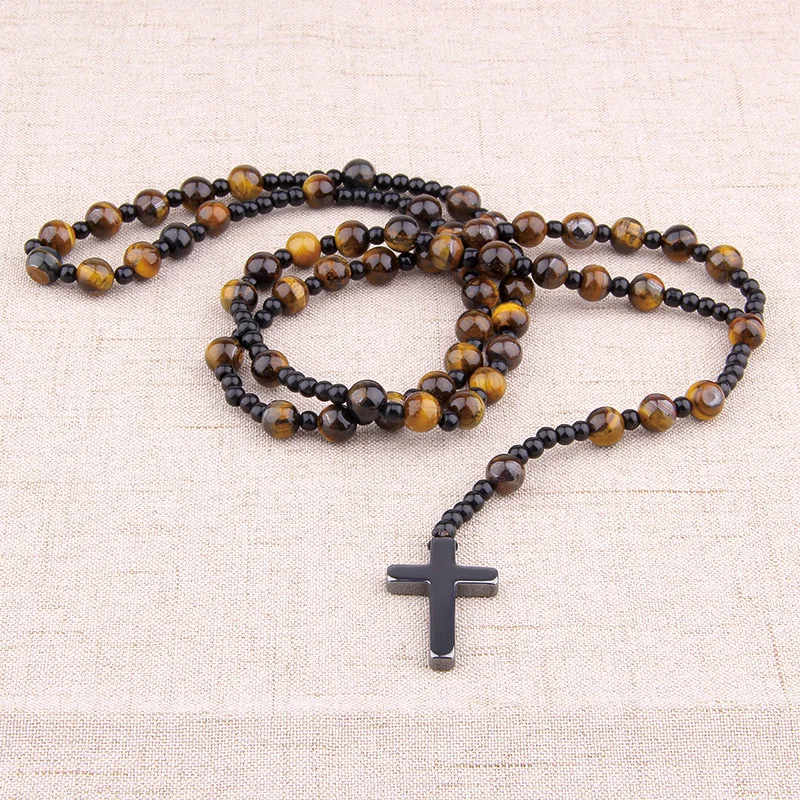 Летние ожерелье из природных кристаллов Женские черные кожаные веревки Amethyste