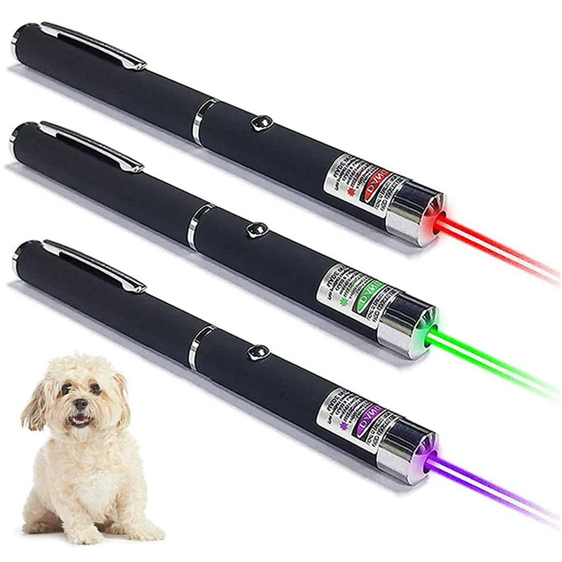 

1PC 5MW LED Laser Light Red Dot Laser Pointer Sight 530Nm 405Nm 650Nm Pointer Laser Pen Pet Cat Toy Interactive Toy with Cat