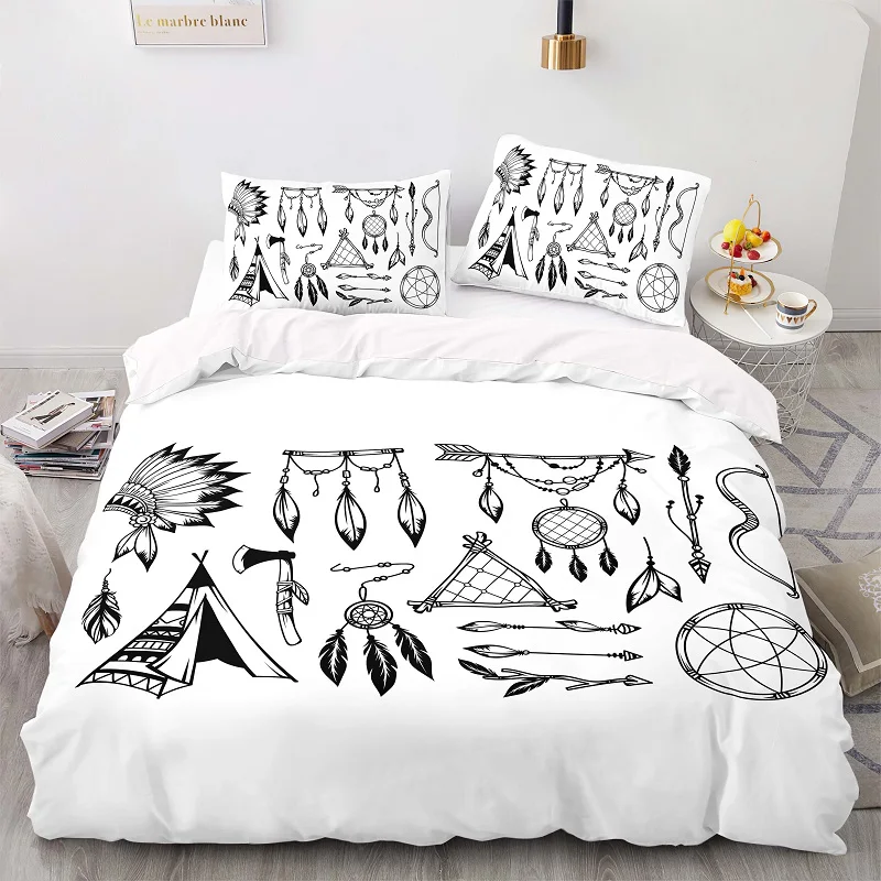 

Bohemian Arrow Pattern 245210 Duvet Cover Set With Pillowcase, 220260 Quilt Cover, King Size Bedding Set