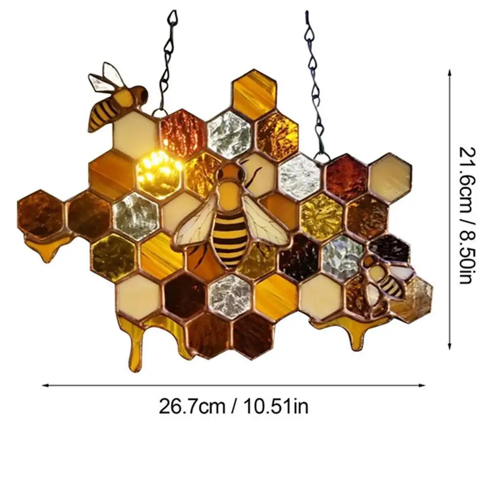 

1Pcs Queen Bee Protect Honey Suncatcher Bee Suncatchers For Windows Home Wall Art Decor Ornaments Hanging Decoration