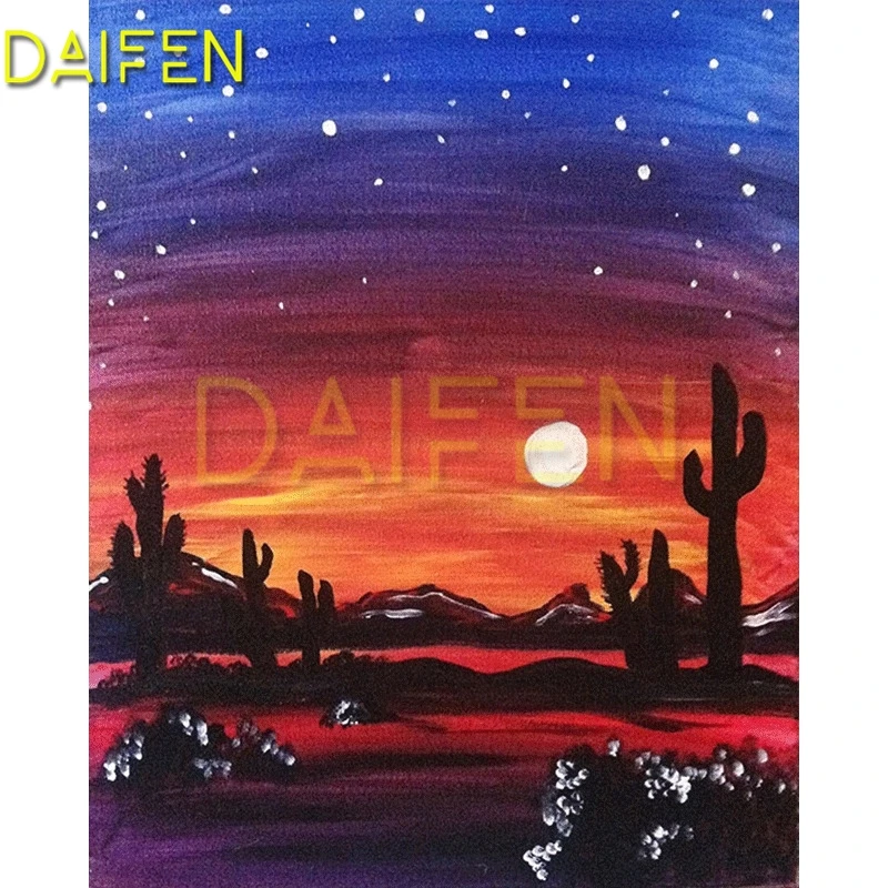 

DIY3D Diamond painting Full Round Diamond mosaic Cactus starry sky Full Square Diamond embroidery Cross stitch Cactus starry sky