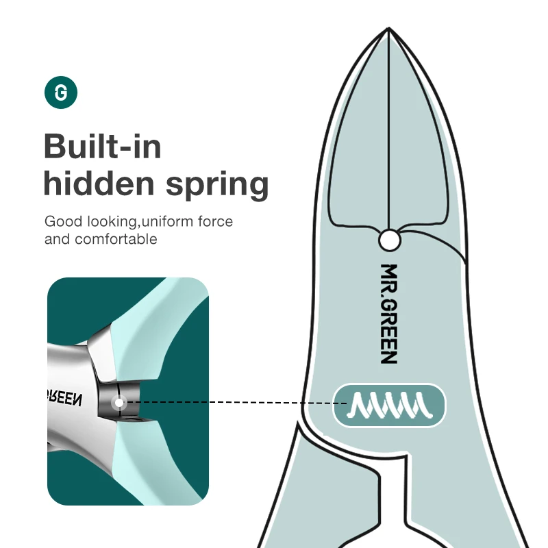 MR.GREEN ingrown Nail Clippers Toenail Cutter Stainless Steel Pedicure Tools Thick Toe Correction Deep Into Grooves |